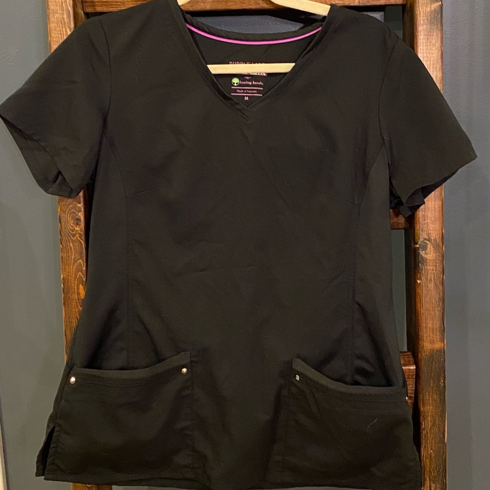 Healing Hands Purple Label Yoga Scrub Top and Bottom